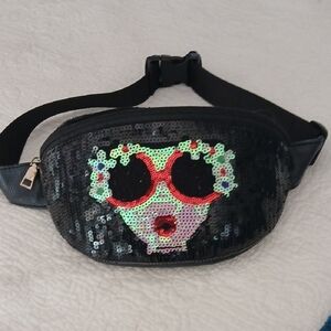 Sequined Face Crossbody/Fanny Pack